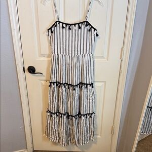 Vici Black and White Striped Dress